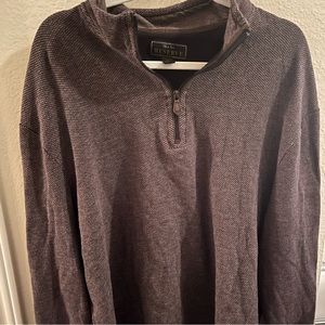 VINTAGE brown oversized quarter zip